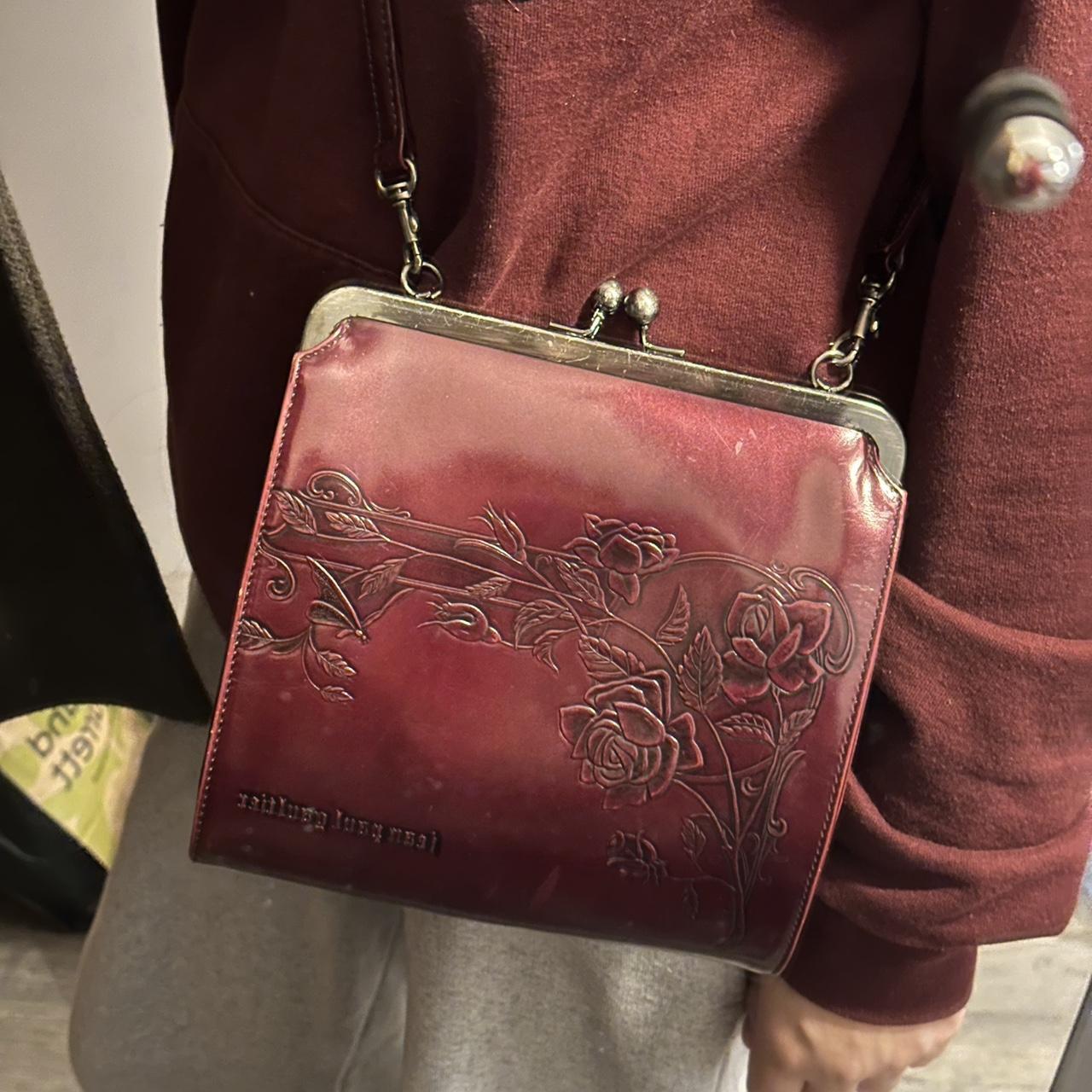 jean paul gaultier rose flower clasp closure bag... - Depop