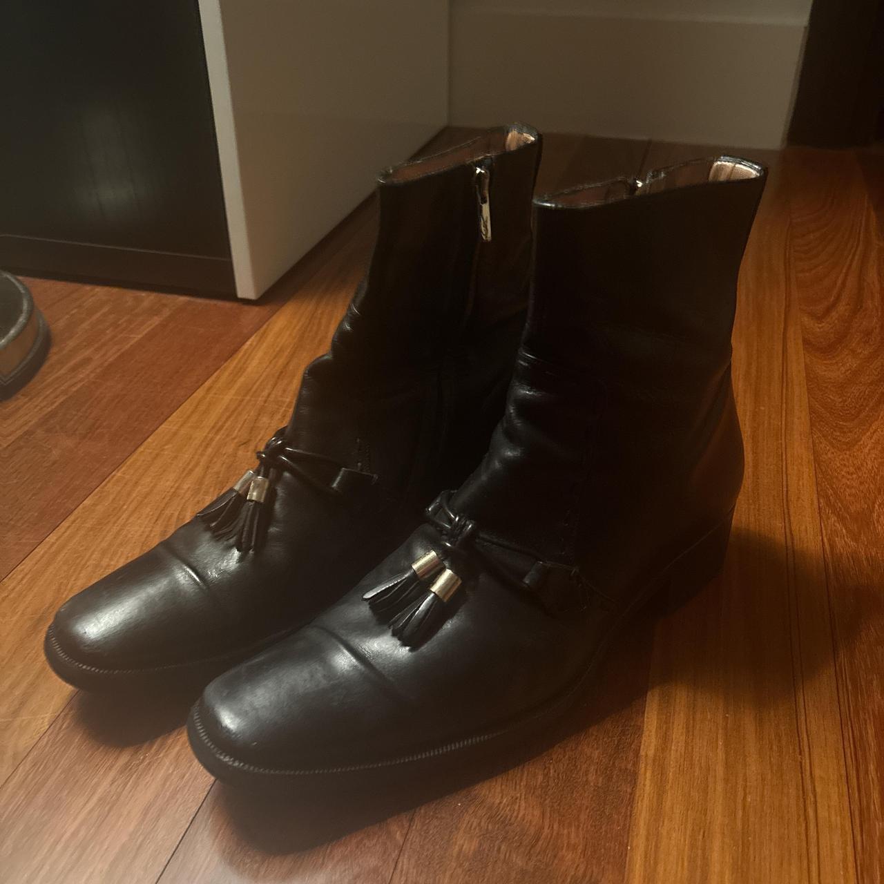 Yves Saint Laurent Men's Boots - Black - US 7.5 – Vintage YSL boots. In good, visible worn …