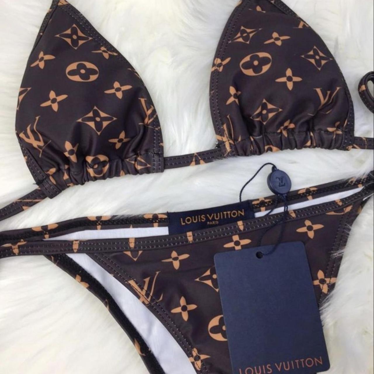 High waisted Louis Vuitton Bathing Suit size medium - Depop