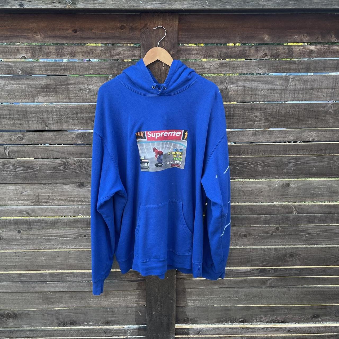 Supreme hotsell blue hoodie