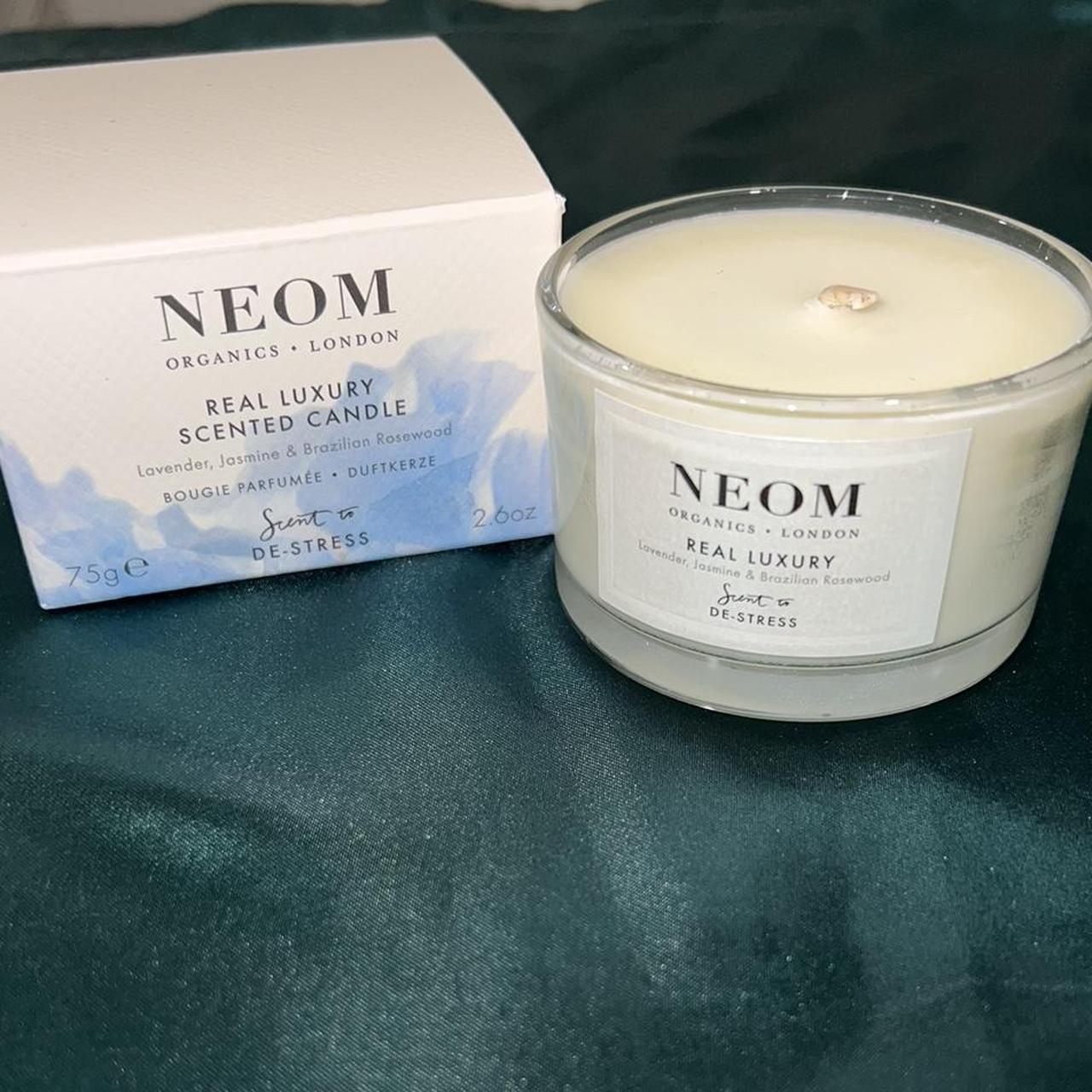 NEOM Real Luxury Candle NEW Value: 39$ Box... - Depop