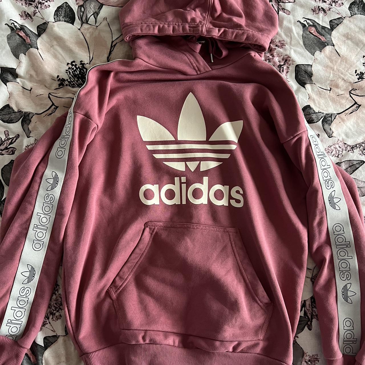 maroon adidas hoodie size- S/M message for more photos - Depop
