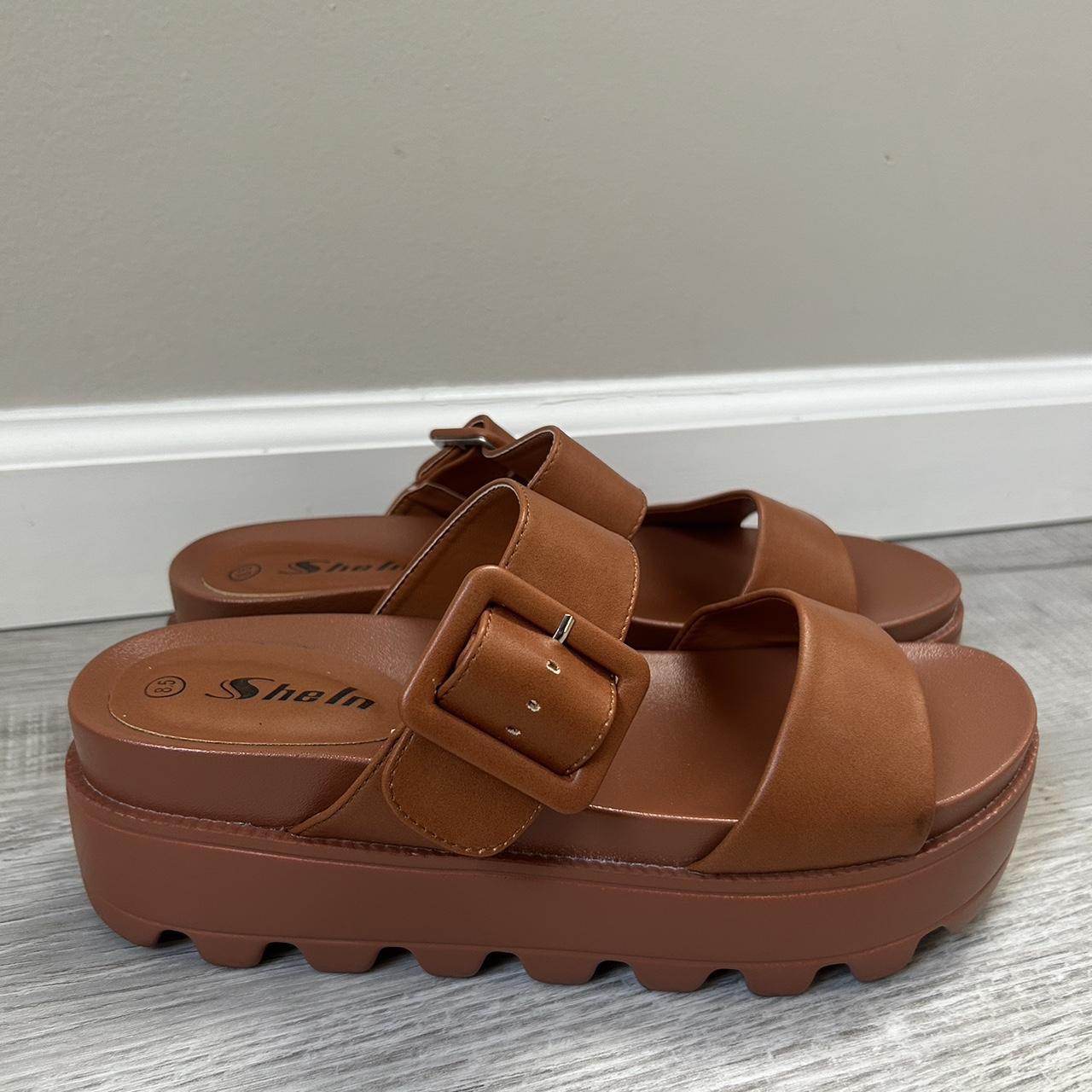 tan platform sandals