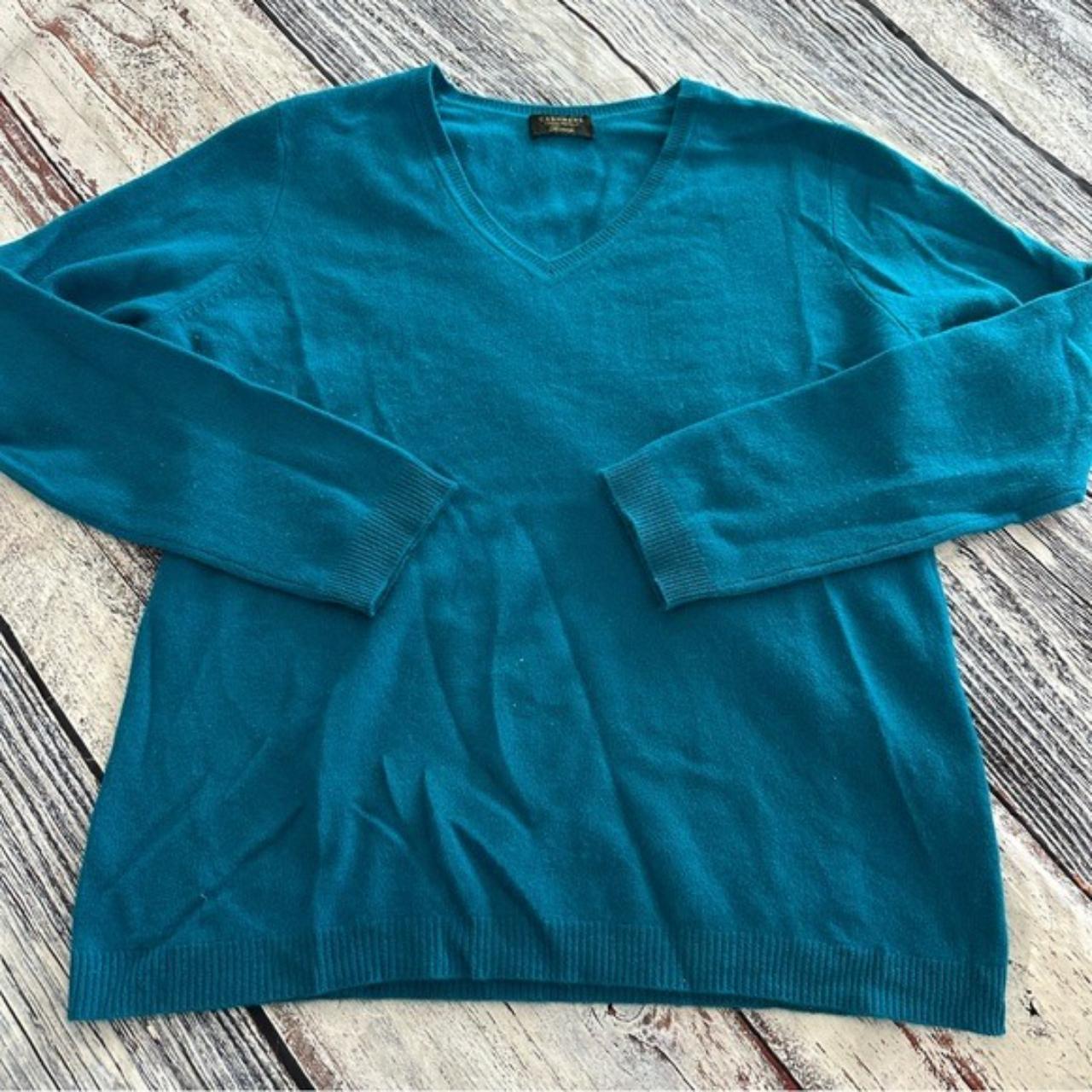 Charter Club Women's Blue Jumper | Depop