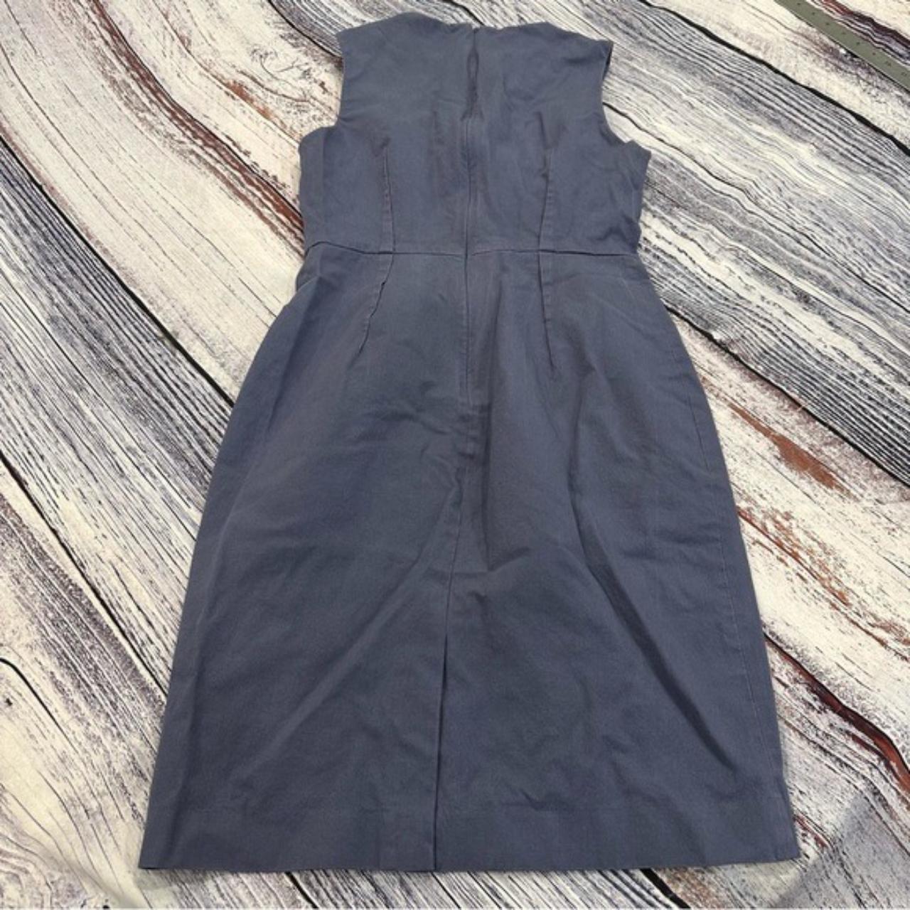 Banana Republic Structured Cotton Dress Faded blue... - Depop