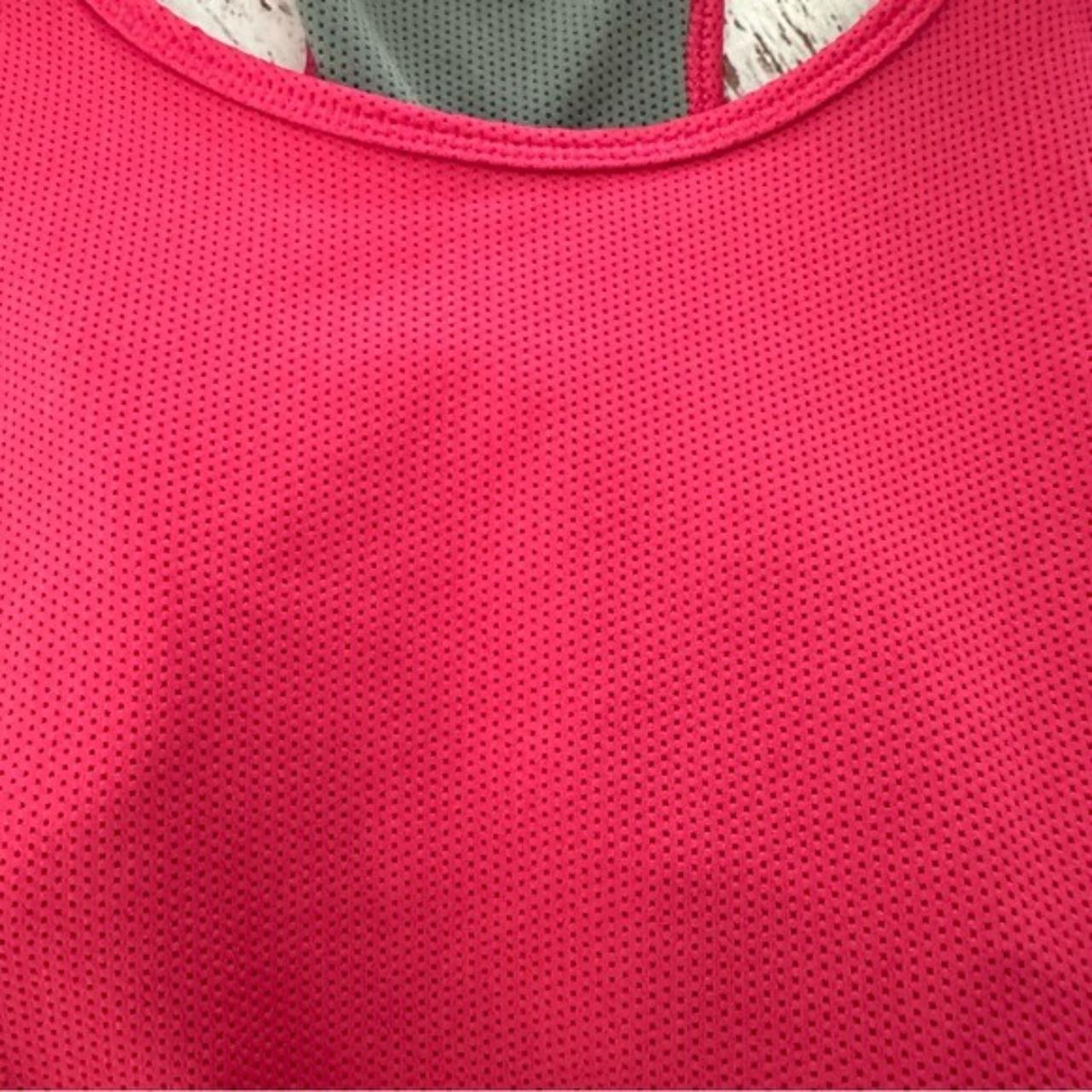 Nike Pink Mesh Racerback Tank Top with Built in... - Depop