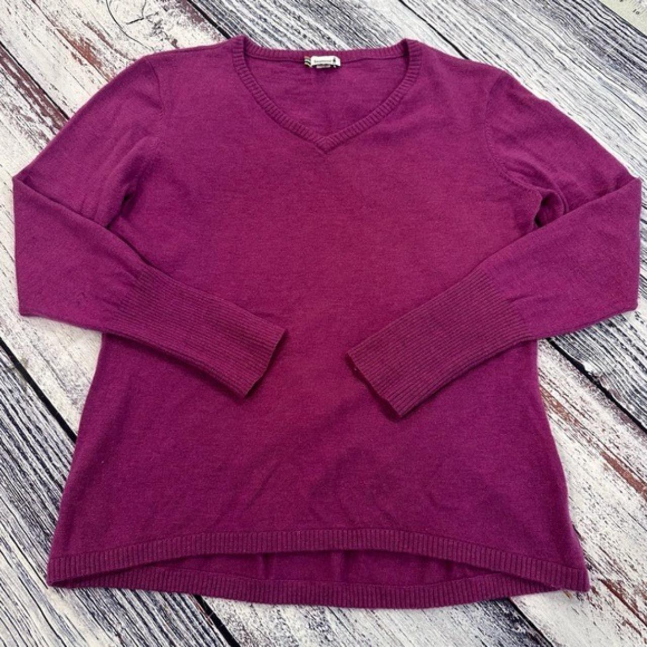 Smartwool Merino Wool Blend Fuchsia Pink VNeck... Depop