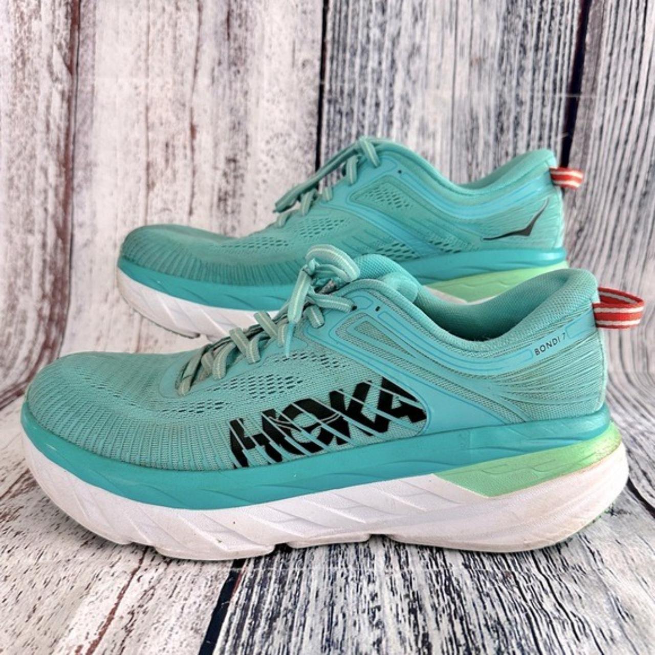 HOKA Bondi 7 Women’s Running Shoes Teal blue... - Depop