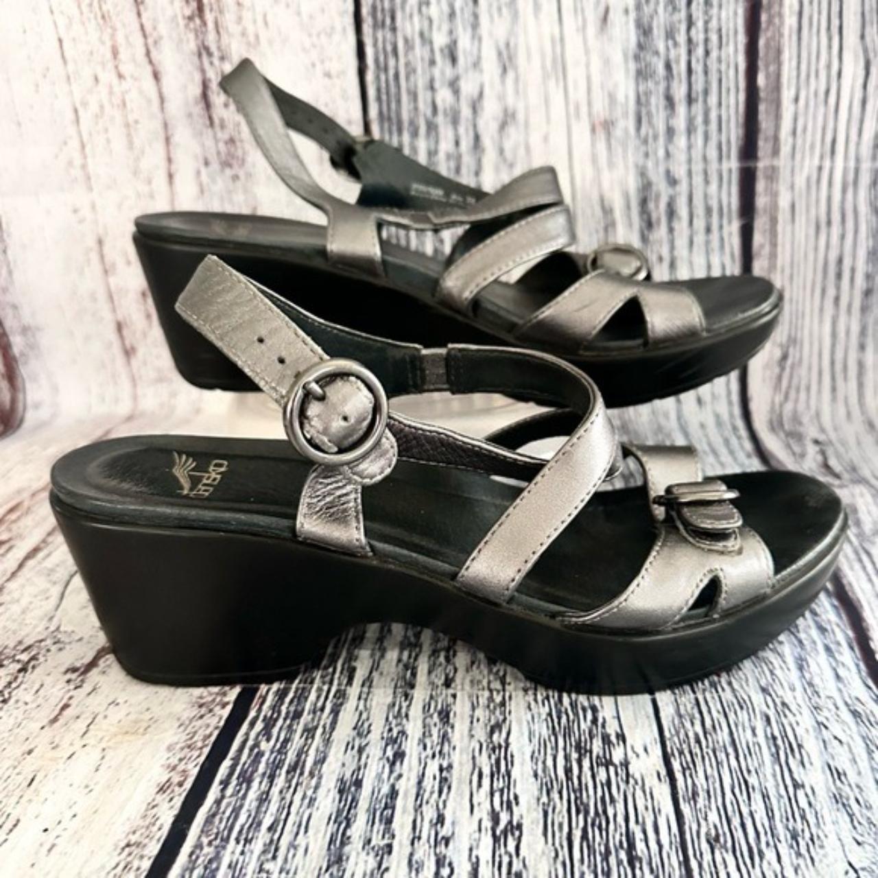 Silver store dansko sandals