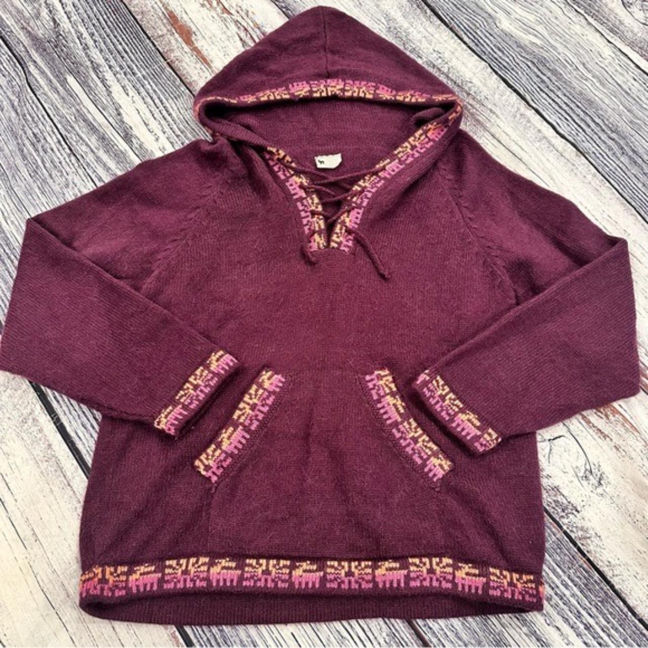 Alpaca Connection Bolivian Made Alpaca Blend Hooded Depop