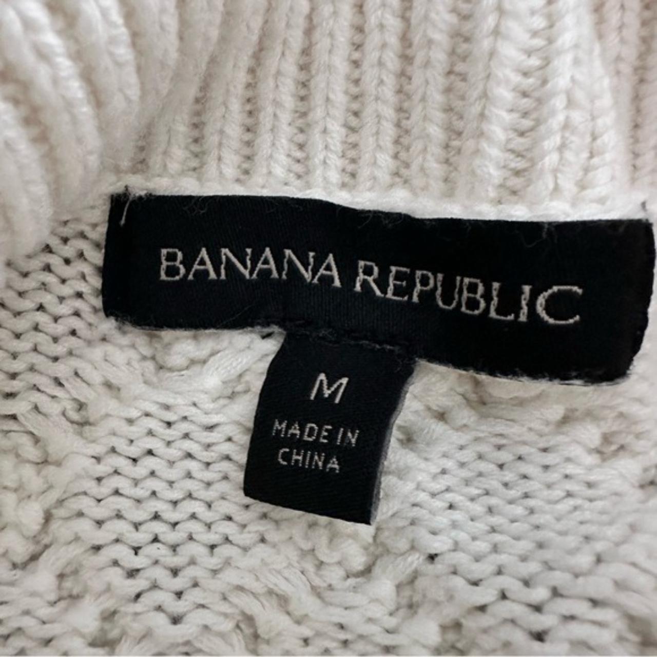 Banana Republic Cable Knit Turtleneck Tunic Sweater Depop