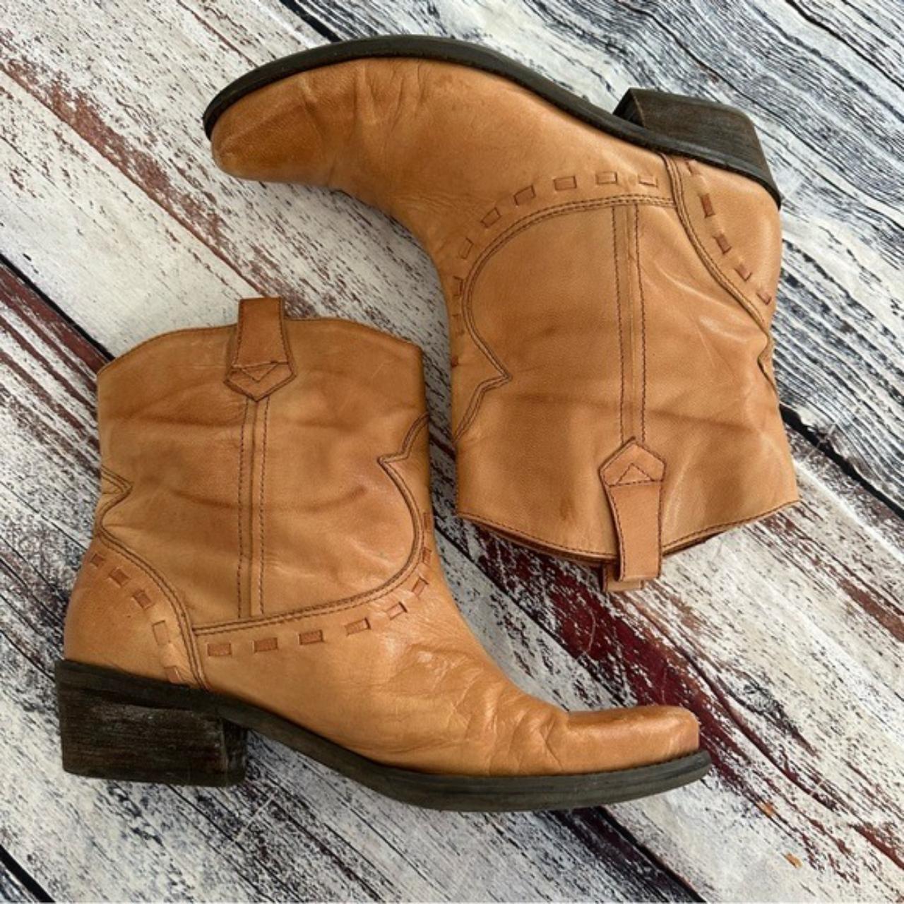 franco sarto cowboy ankle boots