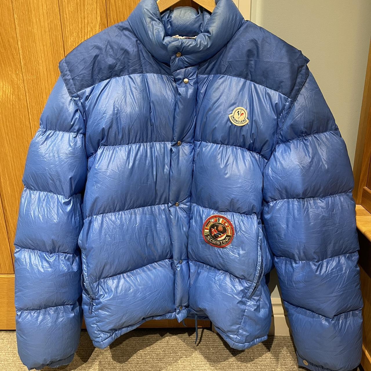 MONCLER スキージャケット vintage Rare 1977 Monclear Grenoble Ski Jacket Light Blue | Depop