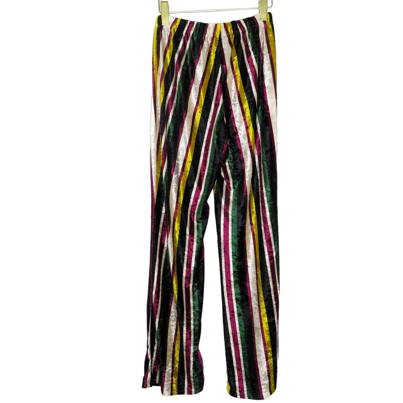 Velvet on sale striped pants