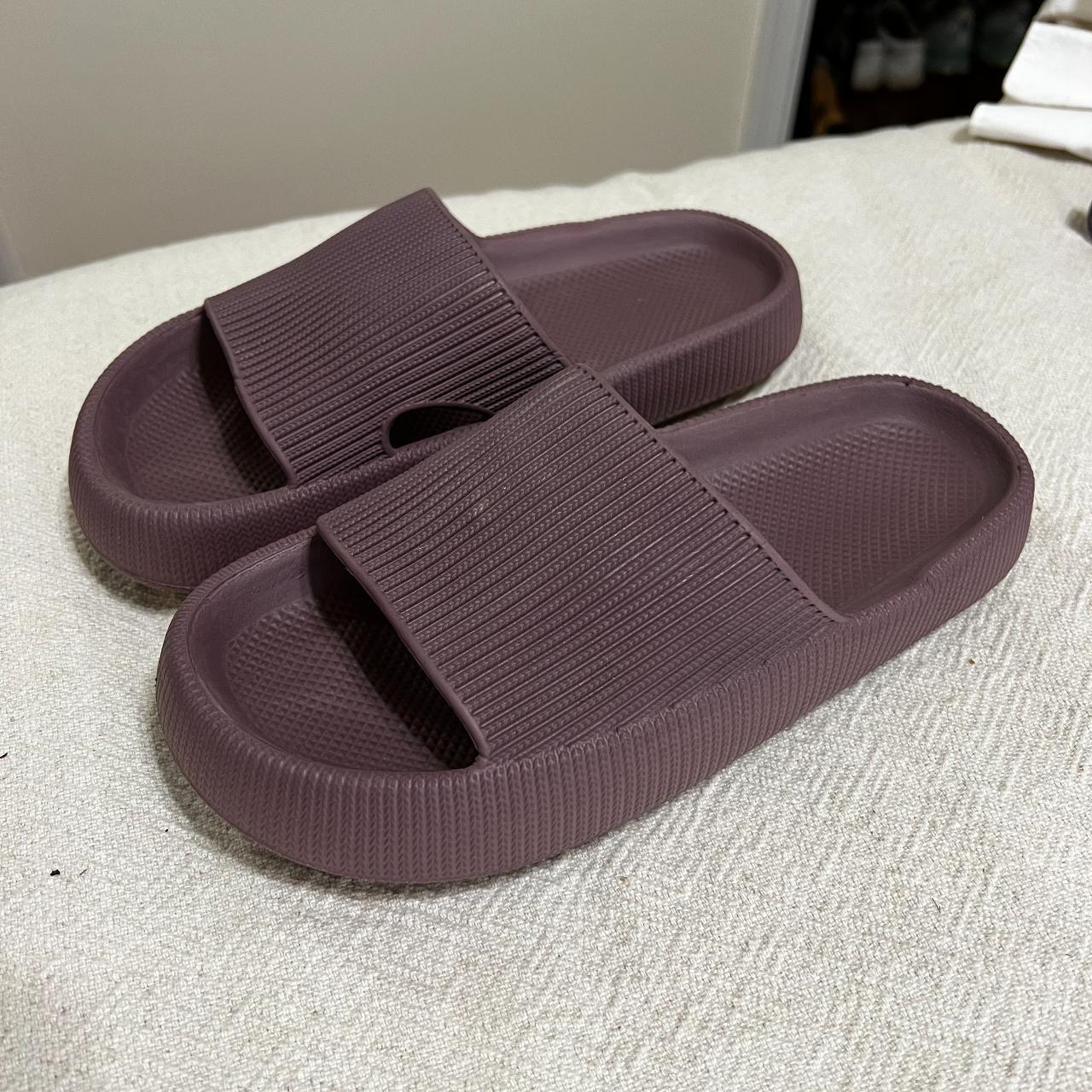 Dark purple online slippers