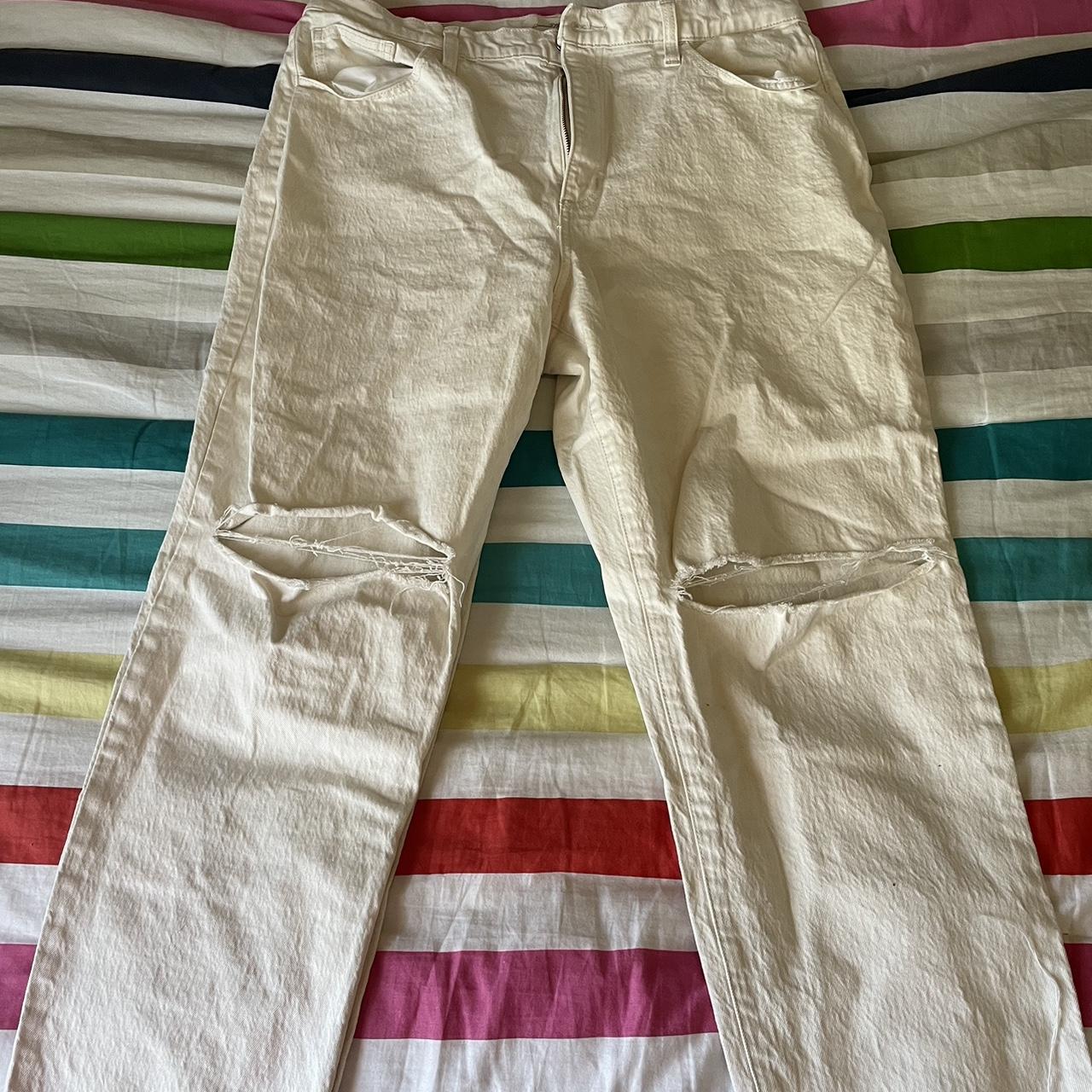 Women's White Jeans Depop