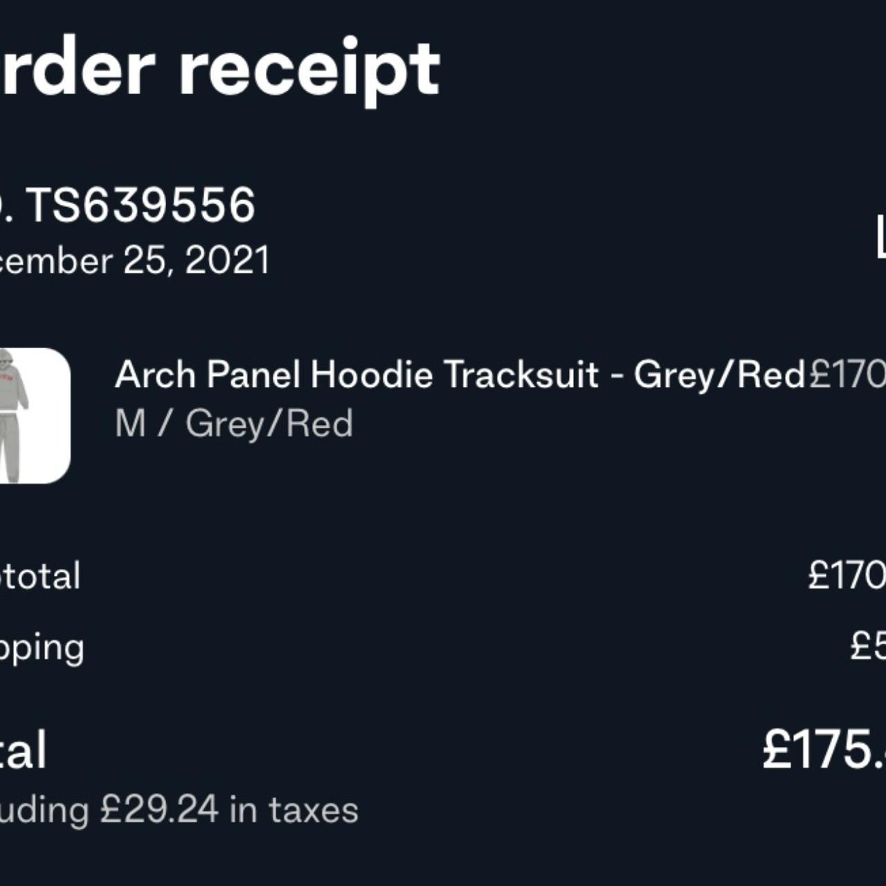 Trapstar Arch Panel Hoodie (Hoodie Only) Grey/Red... Depop