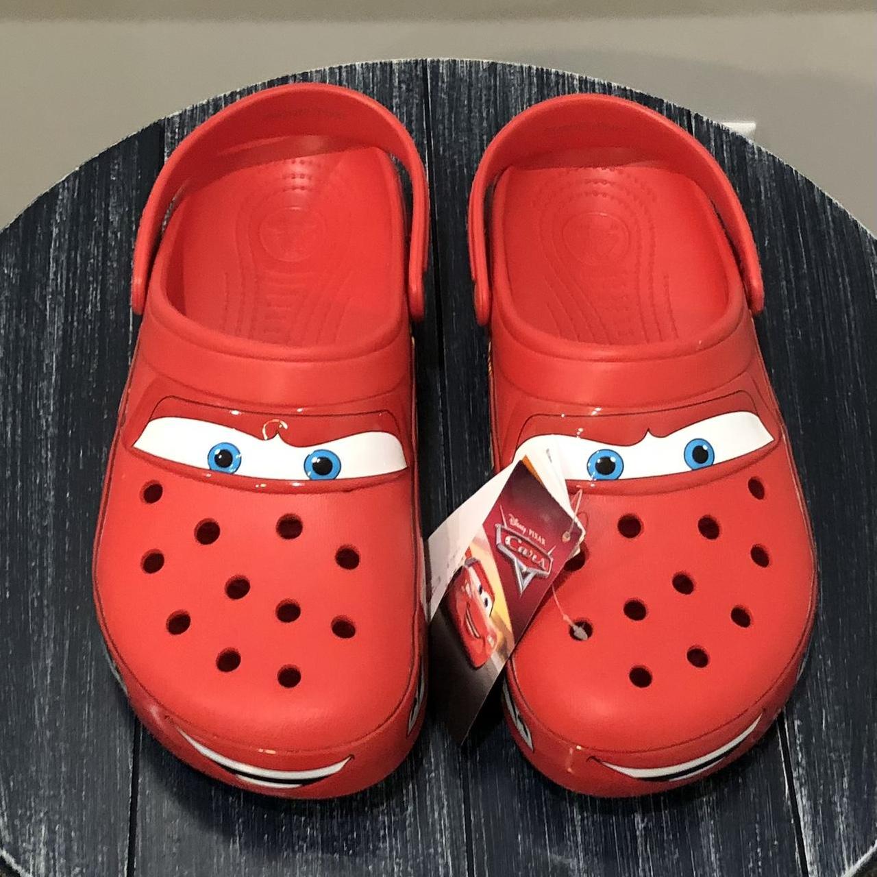 Limited edition Lightening Mcqueen light up crocs.... Depop