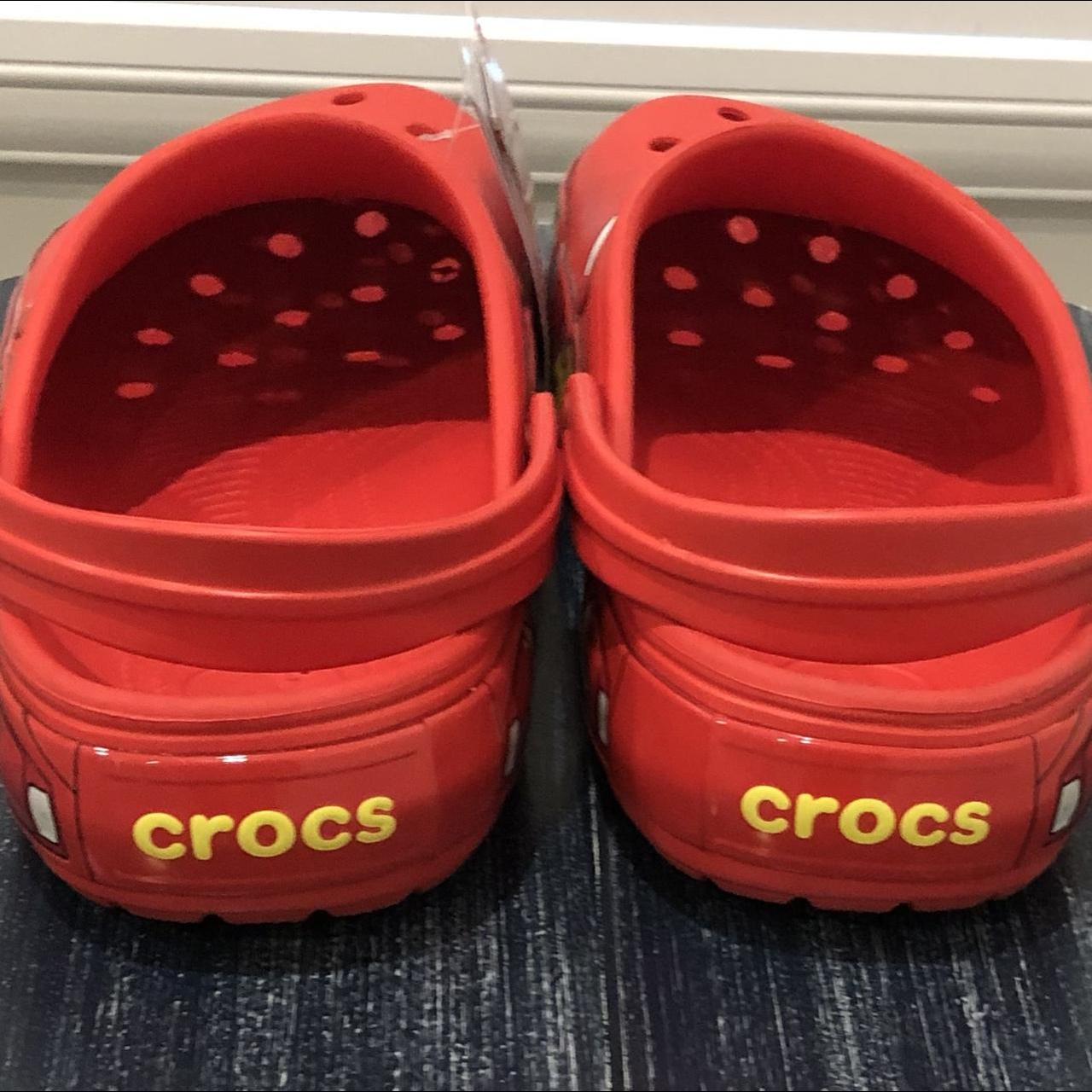 Limited edition Lightening Mcqueen light up crocs.... Depop