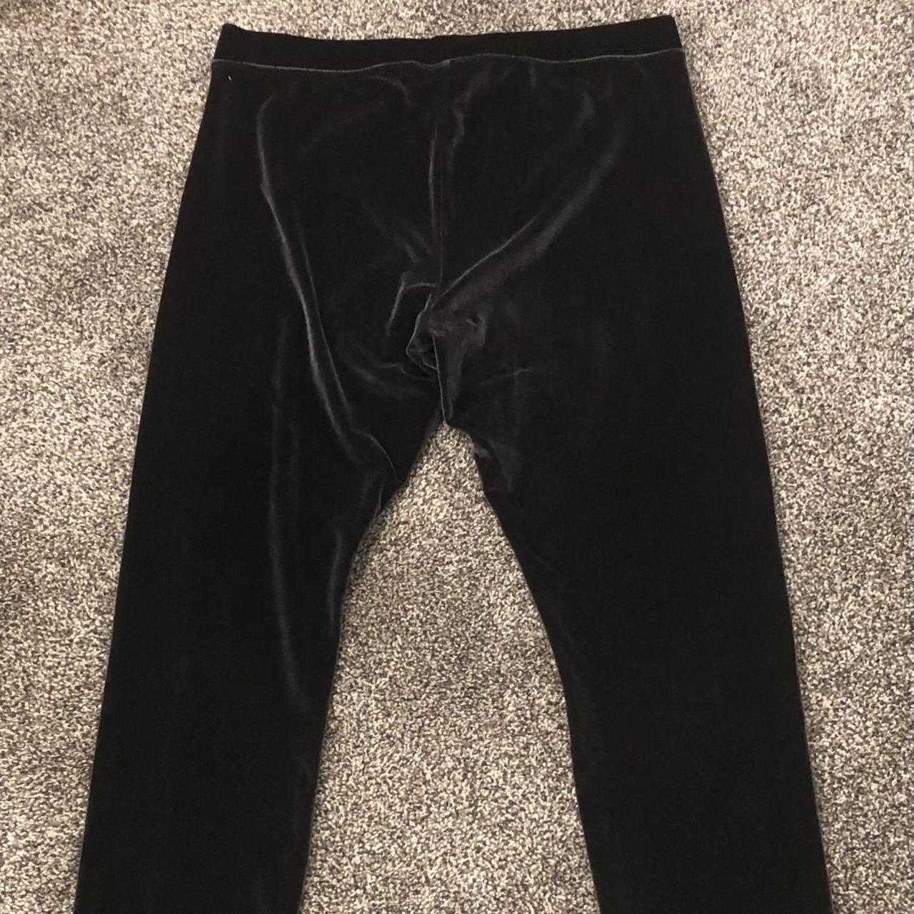 Hue Velvet leggings- black. Pull on, with stretch.... - Depop