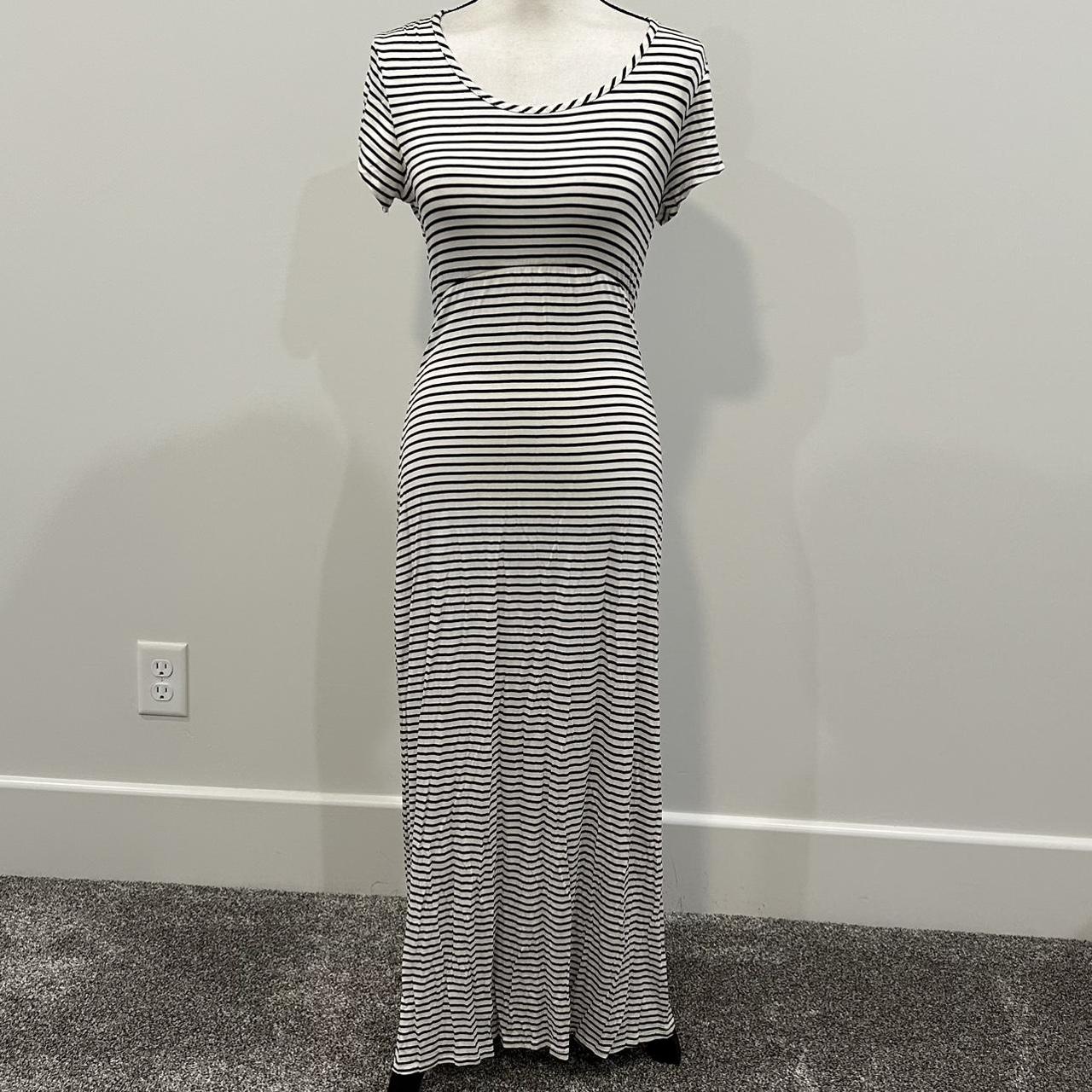 Olivia Rae striped maxi dress. Black and white. Depop