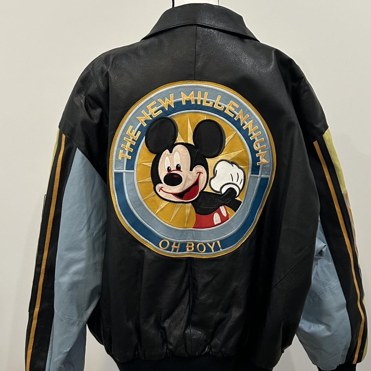 Disney Millennium Mickey Mouse leather jacket. Black | Depop Disney Millennium Mickey Mouse leather jacket. Black | Depop