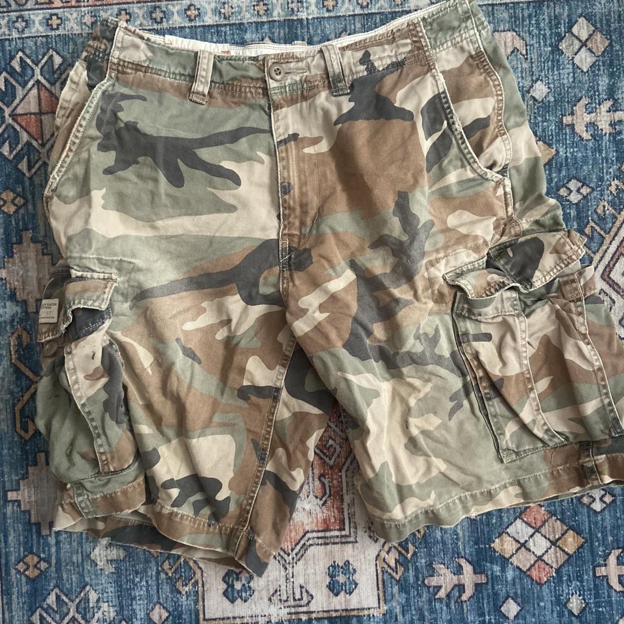 perfect streetwear American eagle camo cargo shorts... - Depop