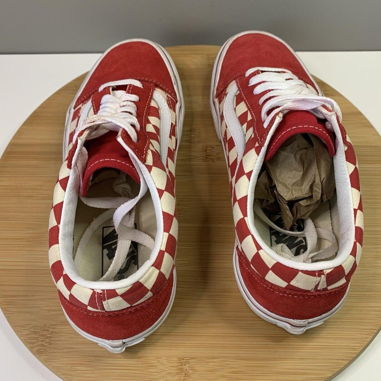 Vans old skool red on sale checkered