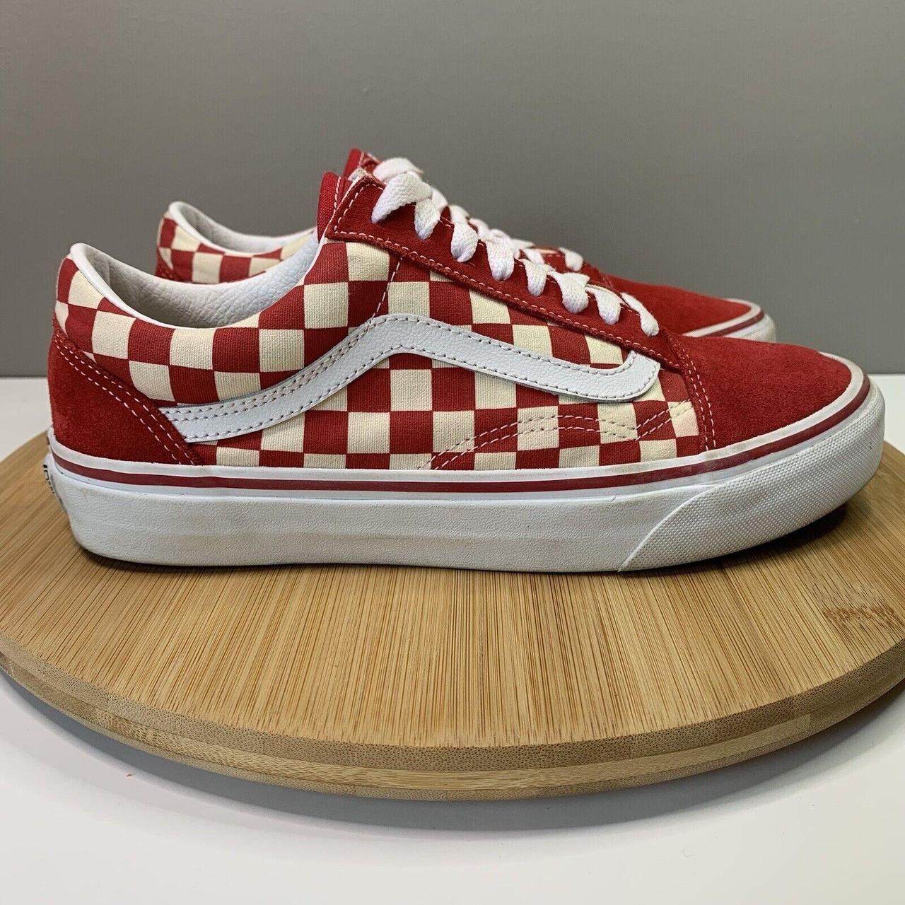 Checkerboard vans clearance old skool red