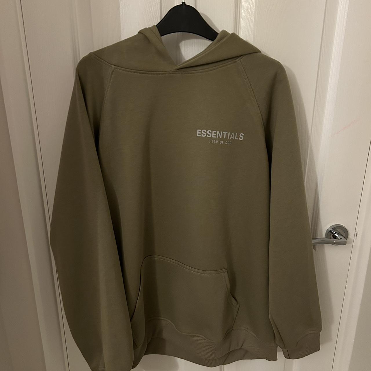 Olive Green Essentials hoodie Size Large *... Depop