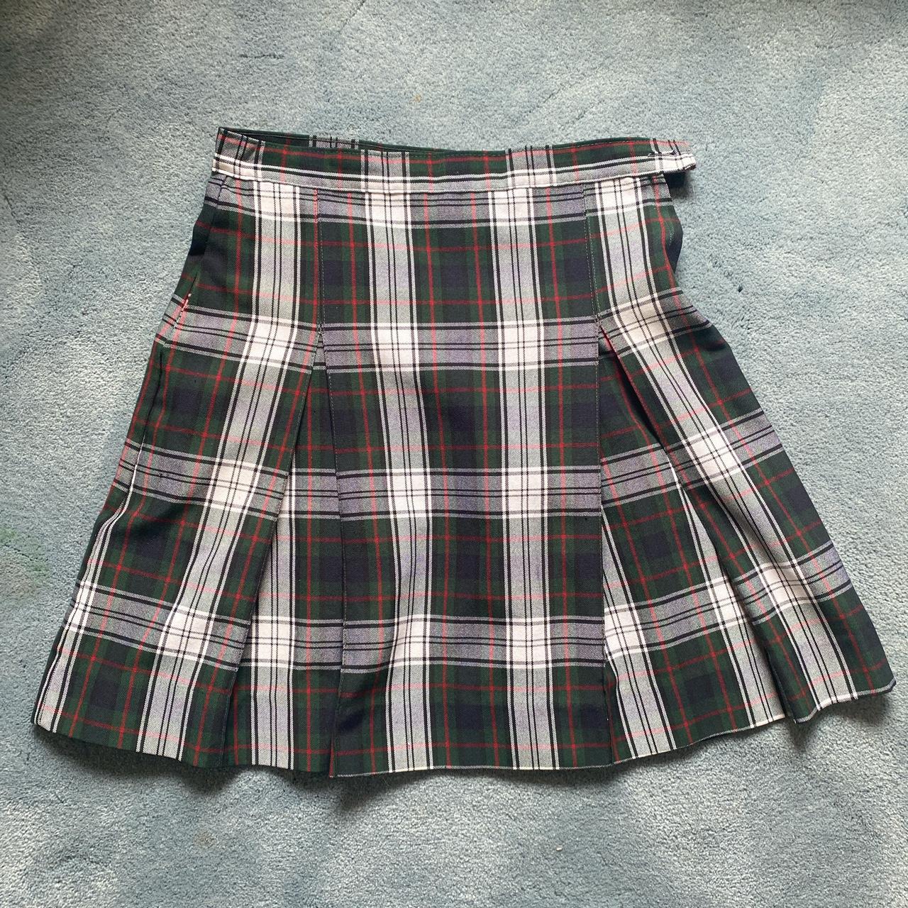 Grey pleated clearance skirt 90s