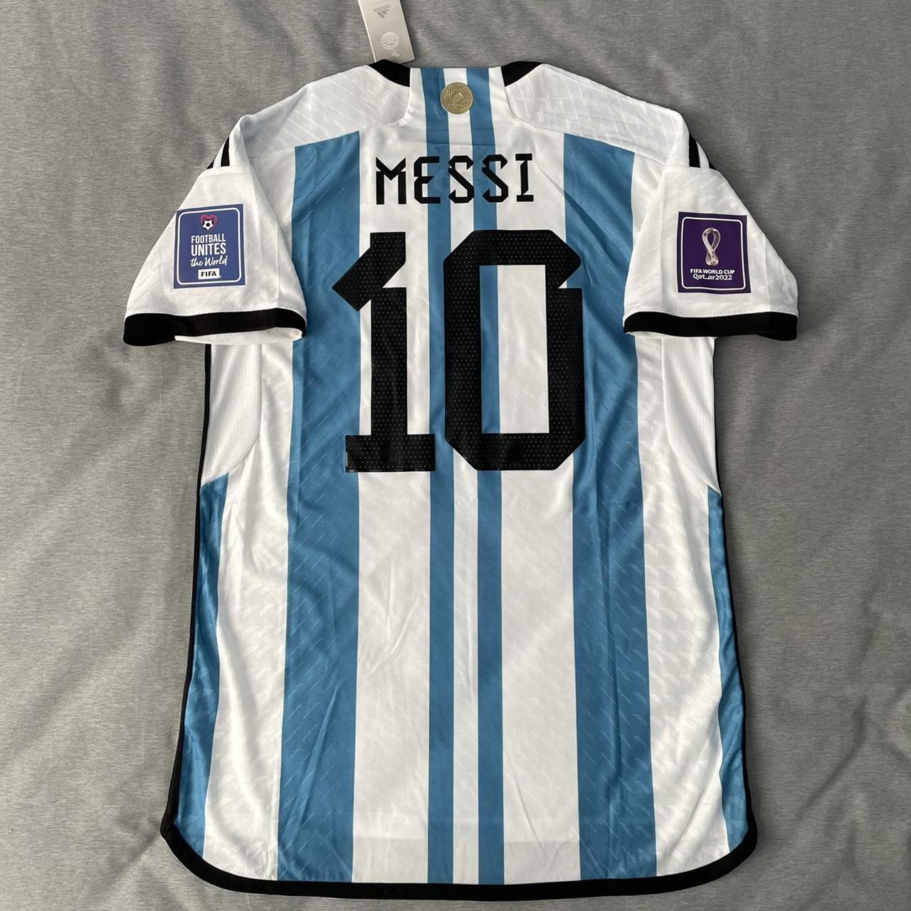 Argentina Away Soccer Jersey Player Version Messi - Depop