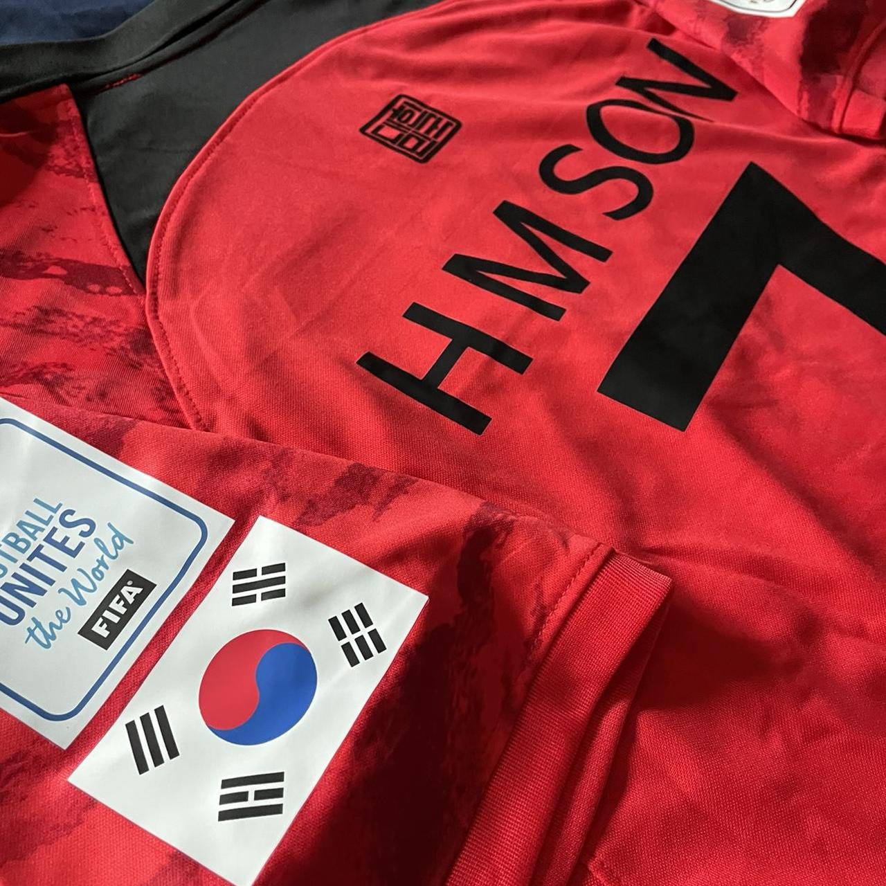 Women's H M SON #7 South Korea Home Soccer Jersey 2022