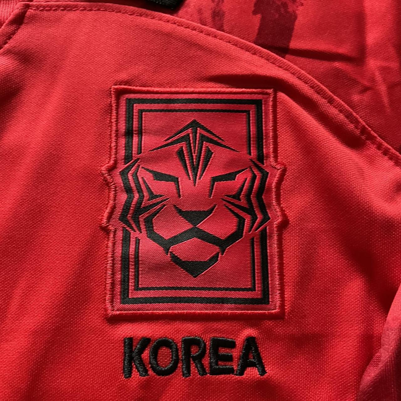 H M SON #7 South Korea Home Long Sleeve Soccer Jersey 2022