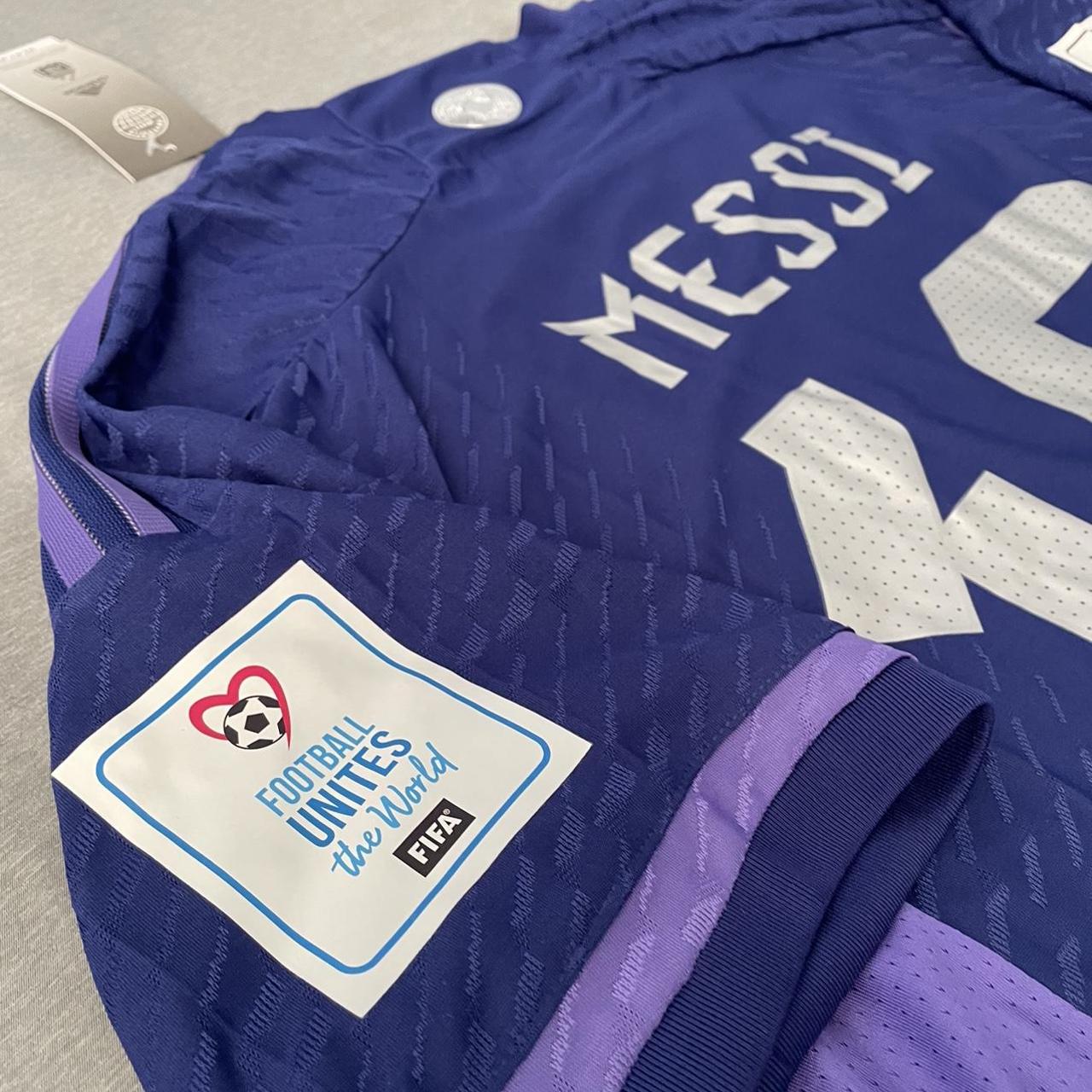 Argentina Away Purple Messi 10 Player version soccer - Depop