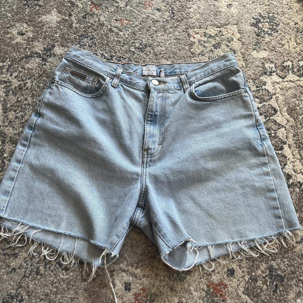 Vintage Calvin Klein raw cut shorts! - Depop