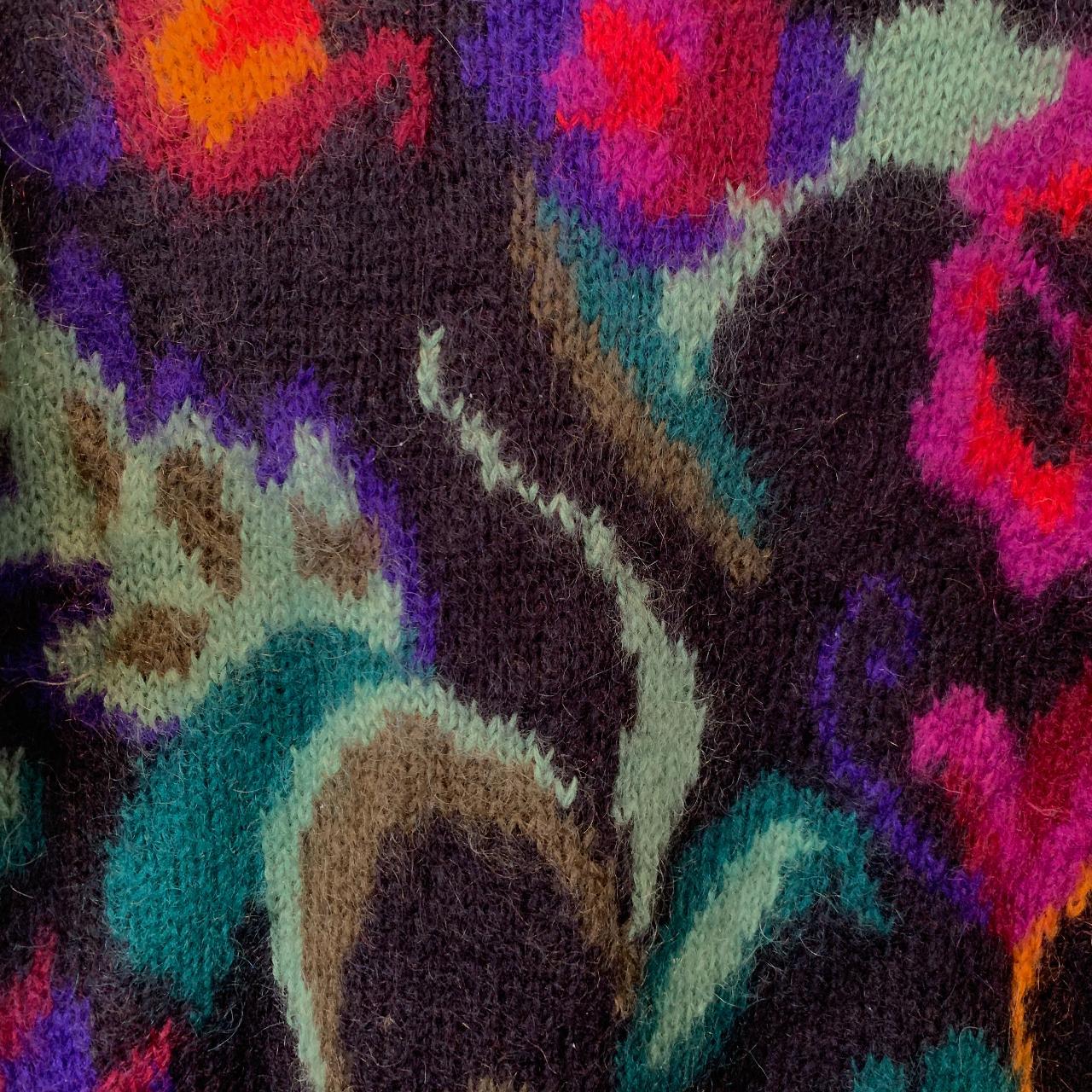 Vintage Vicsin Knitted flower pattern sweater. Still... - Depop