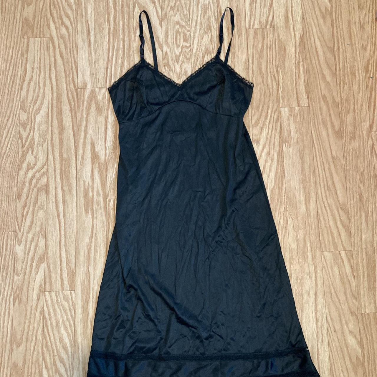 Vintage black JCPenney slip dress Size M, never... - Depop