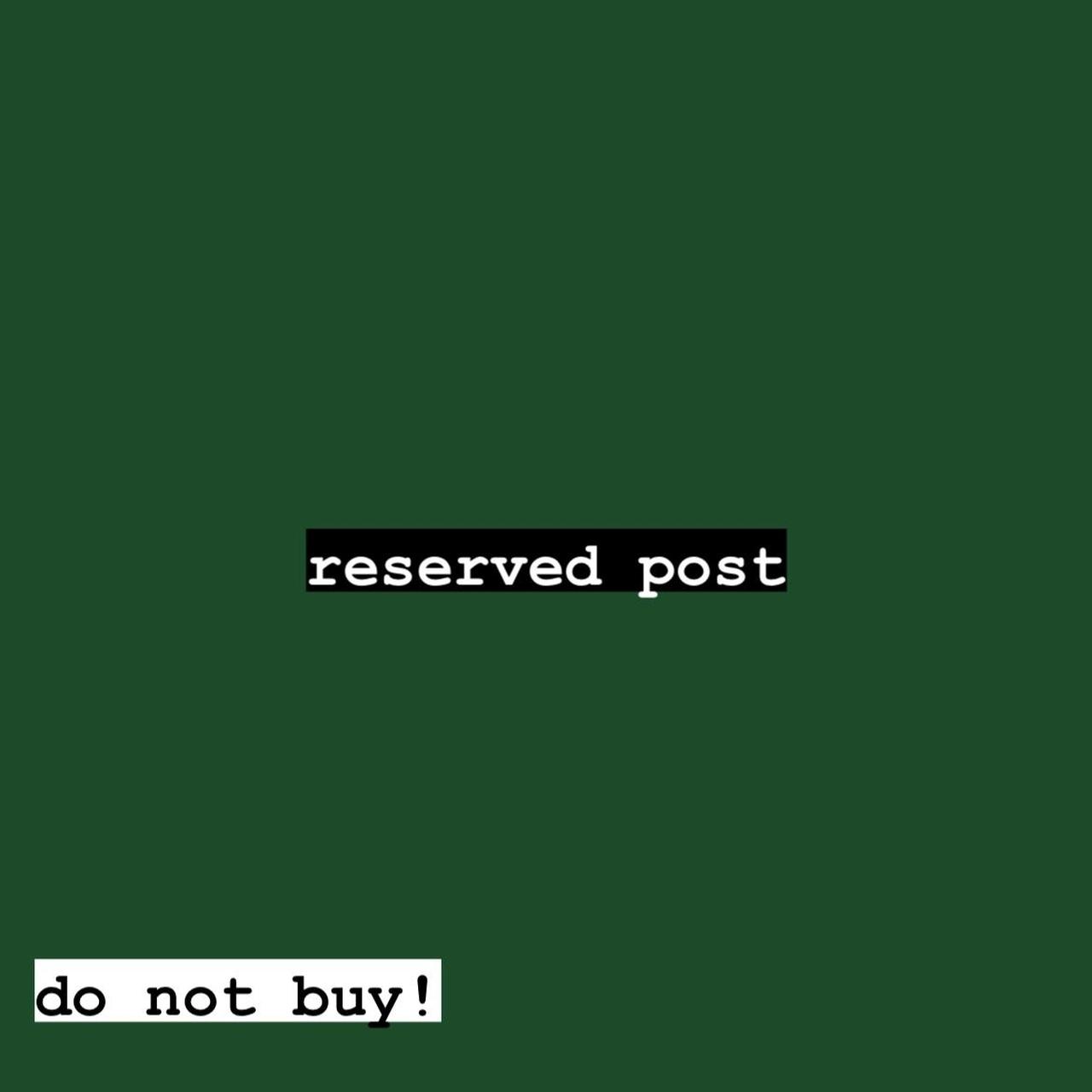 RESERVED DO NOT shops BUY