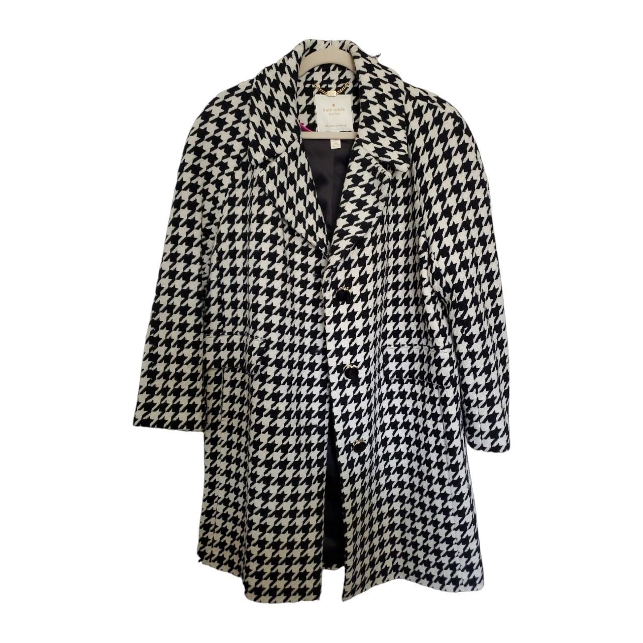 Chic Kate Spade New York wool houndstooth coat that. Depop