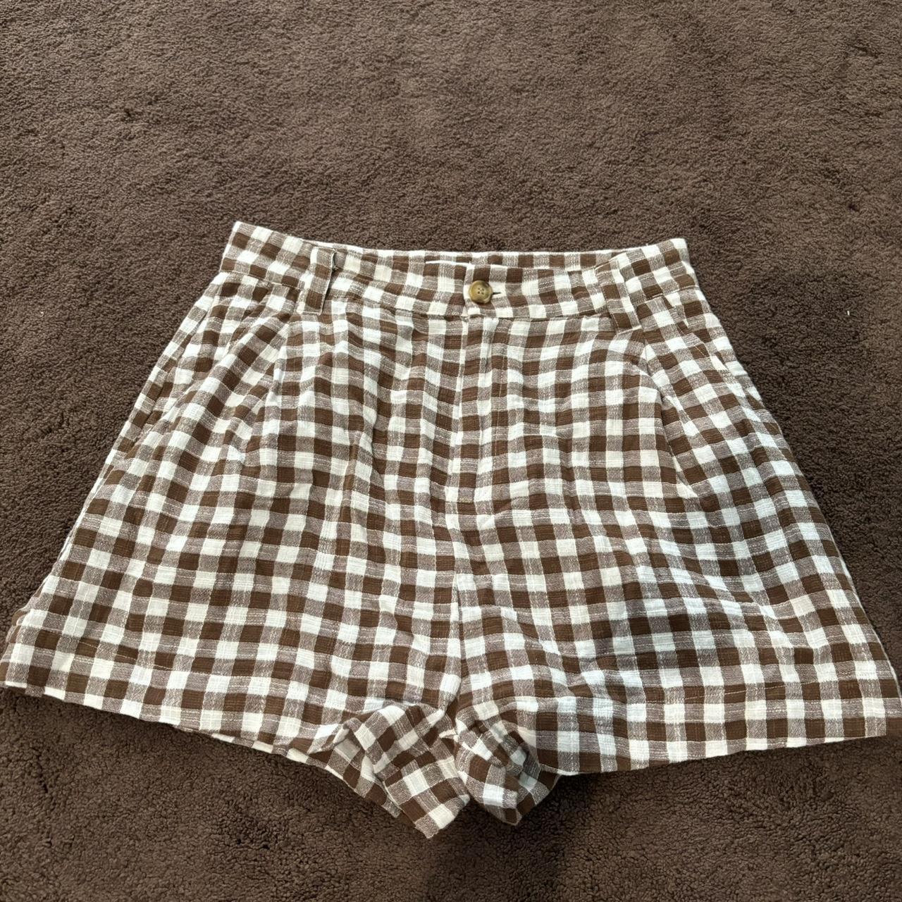 Ghanda gingham shorts size 12 Perfect condition,... Depop