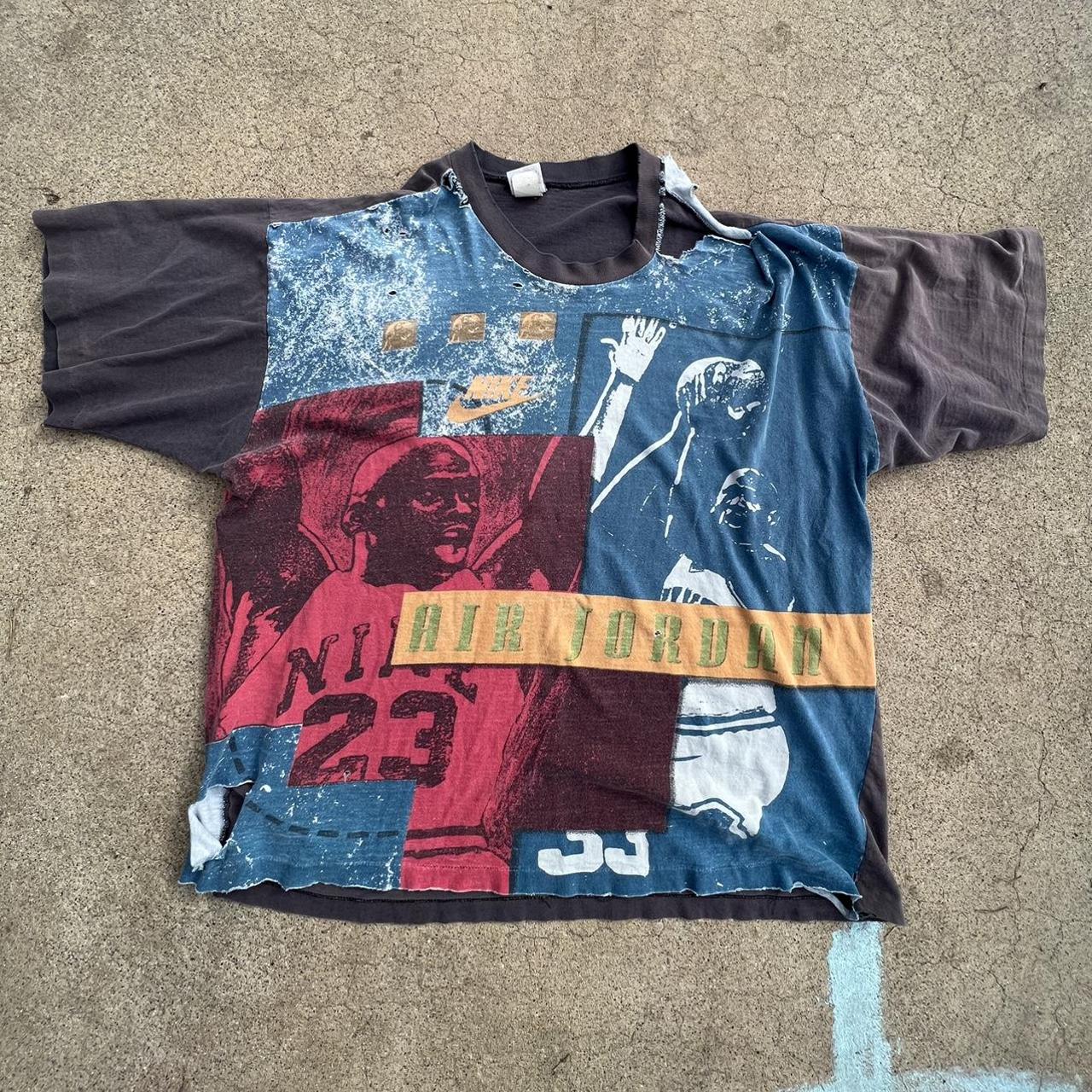 Vintage 90s Nike Air Michael Jordan All over print... - Depop