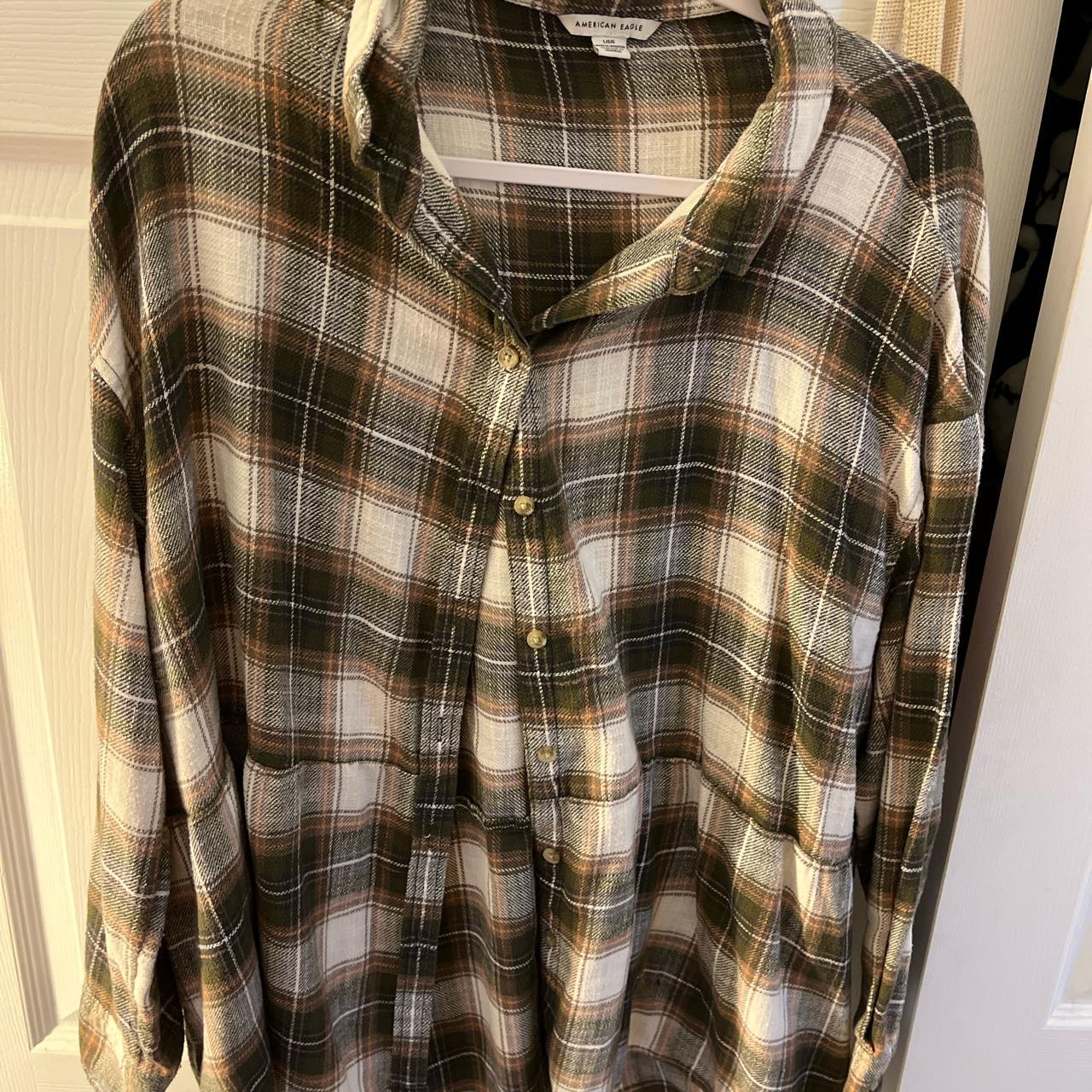 American eagle flannel. Pretty colors perfect for... - Depop