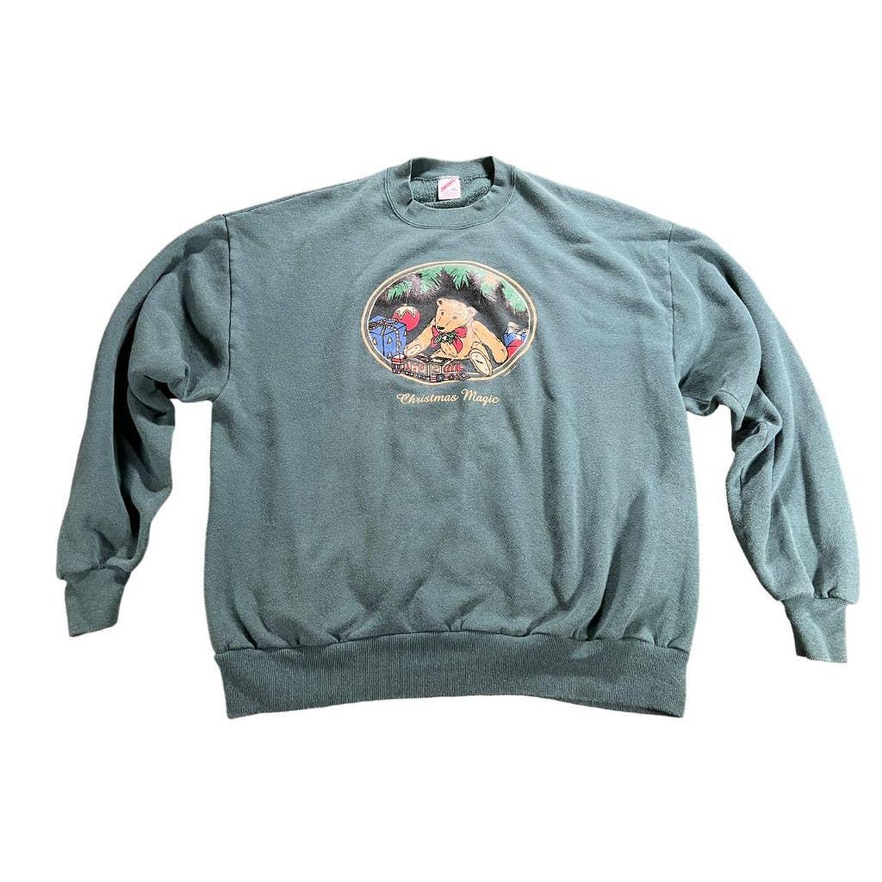 Jerzees Men's Green Jumper Depop