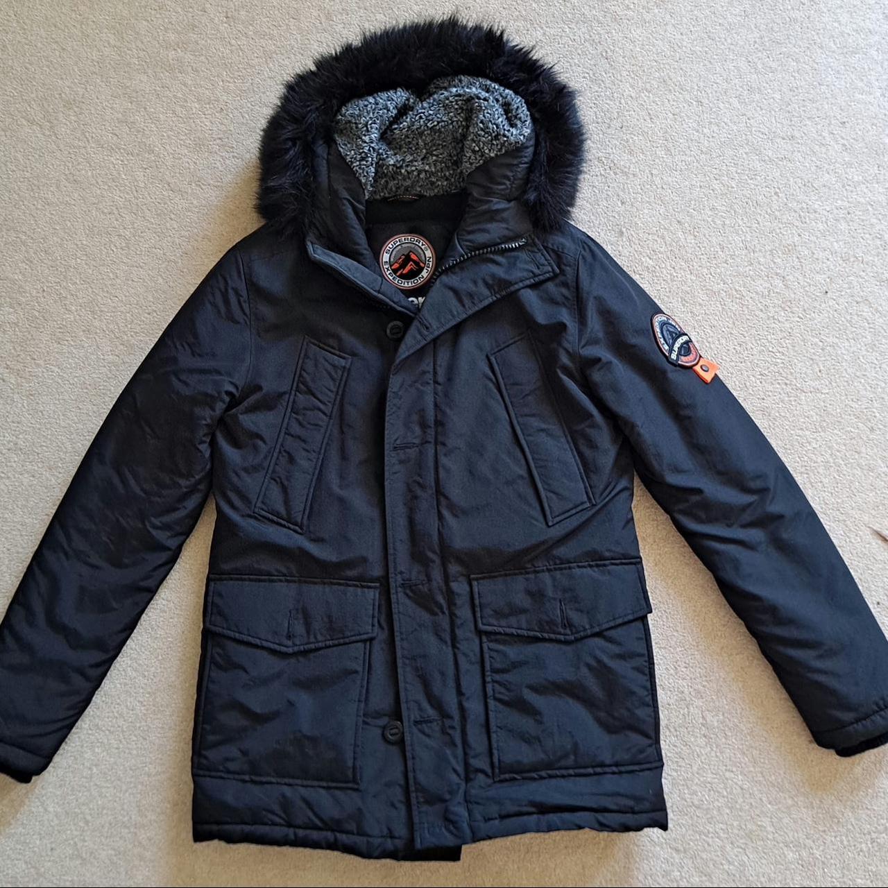 Superdry Everest Parka - All black, Size S - Warm,... - Depop