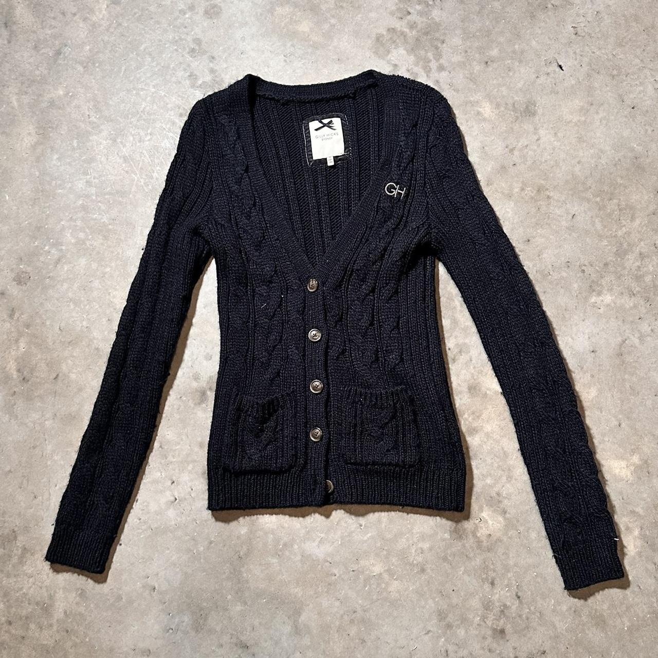 Gilly Hicks Cardigan Womens dark navy blue almost. Depop