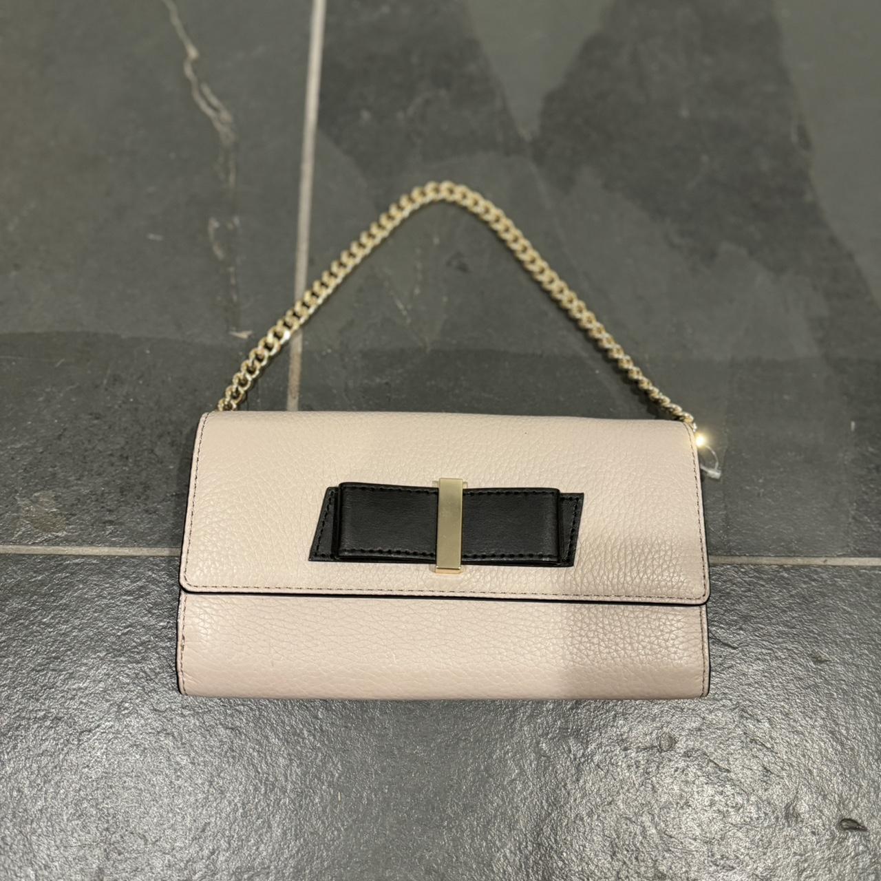 Kate factory Spade Cross Body w/gold chain and bow detail