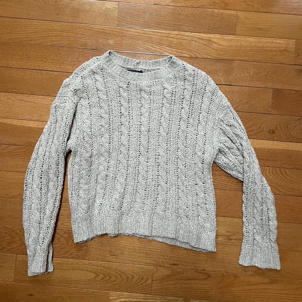 Ae impossibly soft cable knit sweater sale