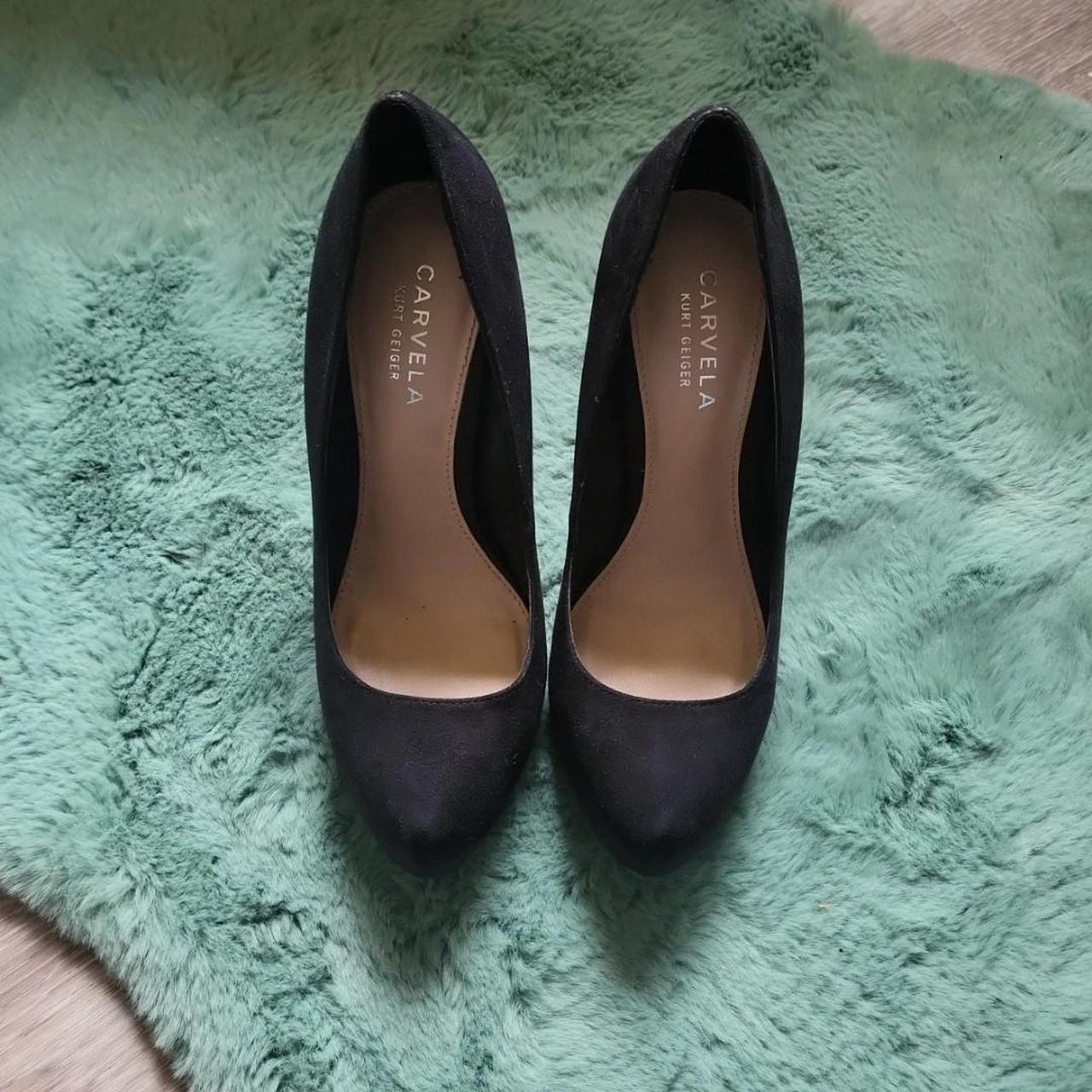Black Stiletto heels with a platform from Kurt... - Depop