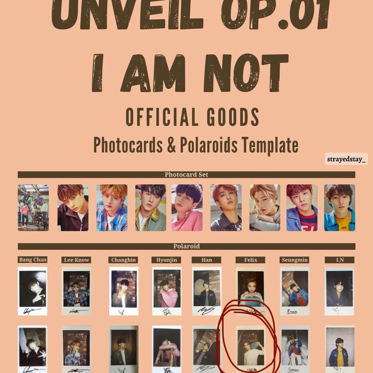 Stray kids I am not unveil op. 01 Felix Polaroid. | Depop